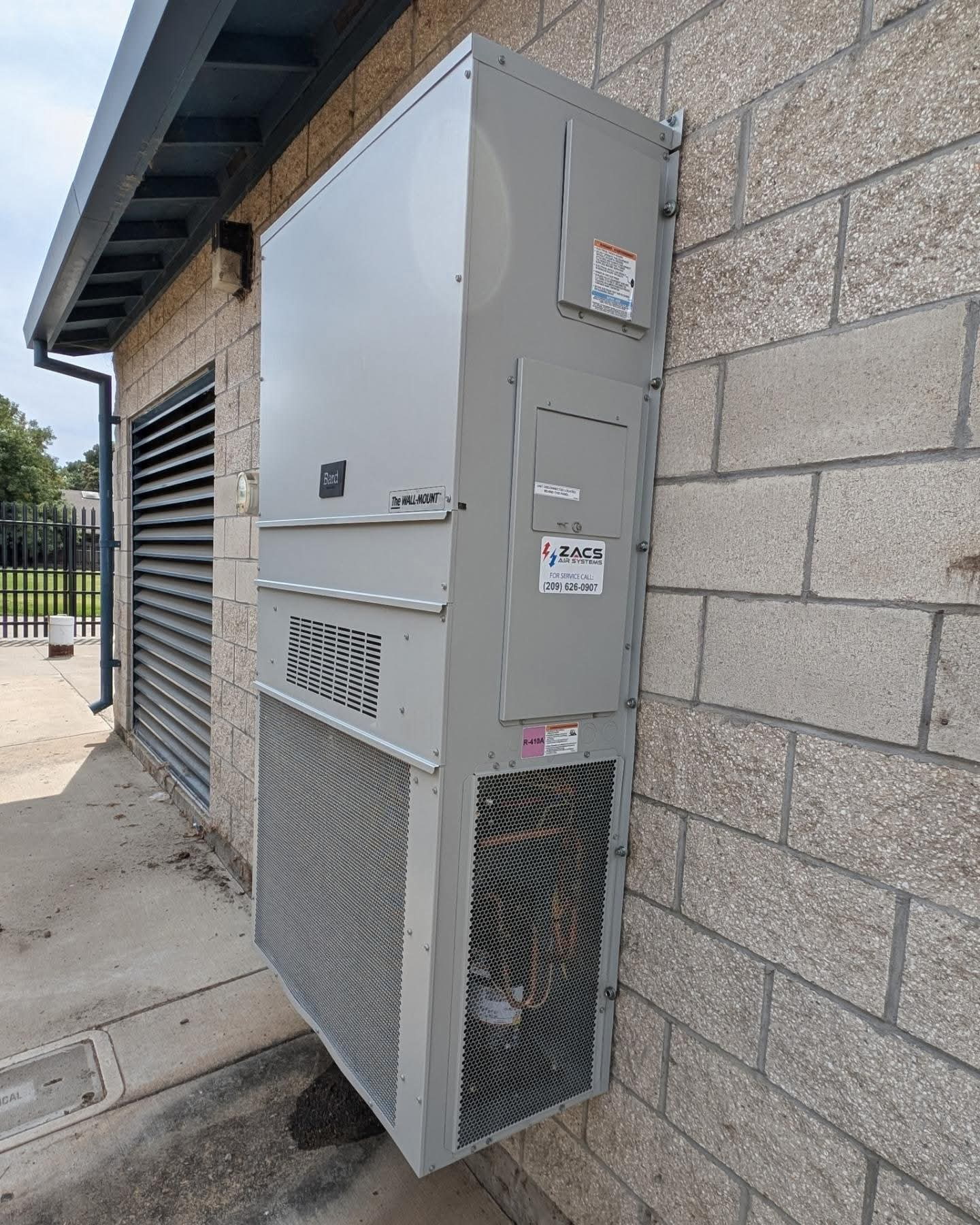 Commercial HVAC system setup for office building