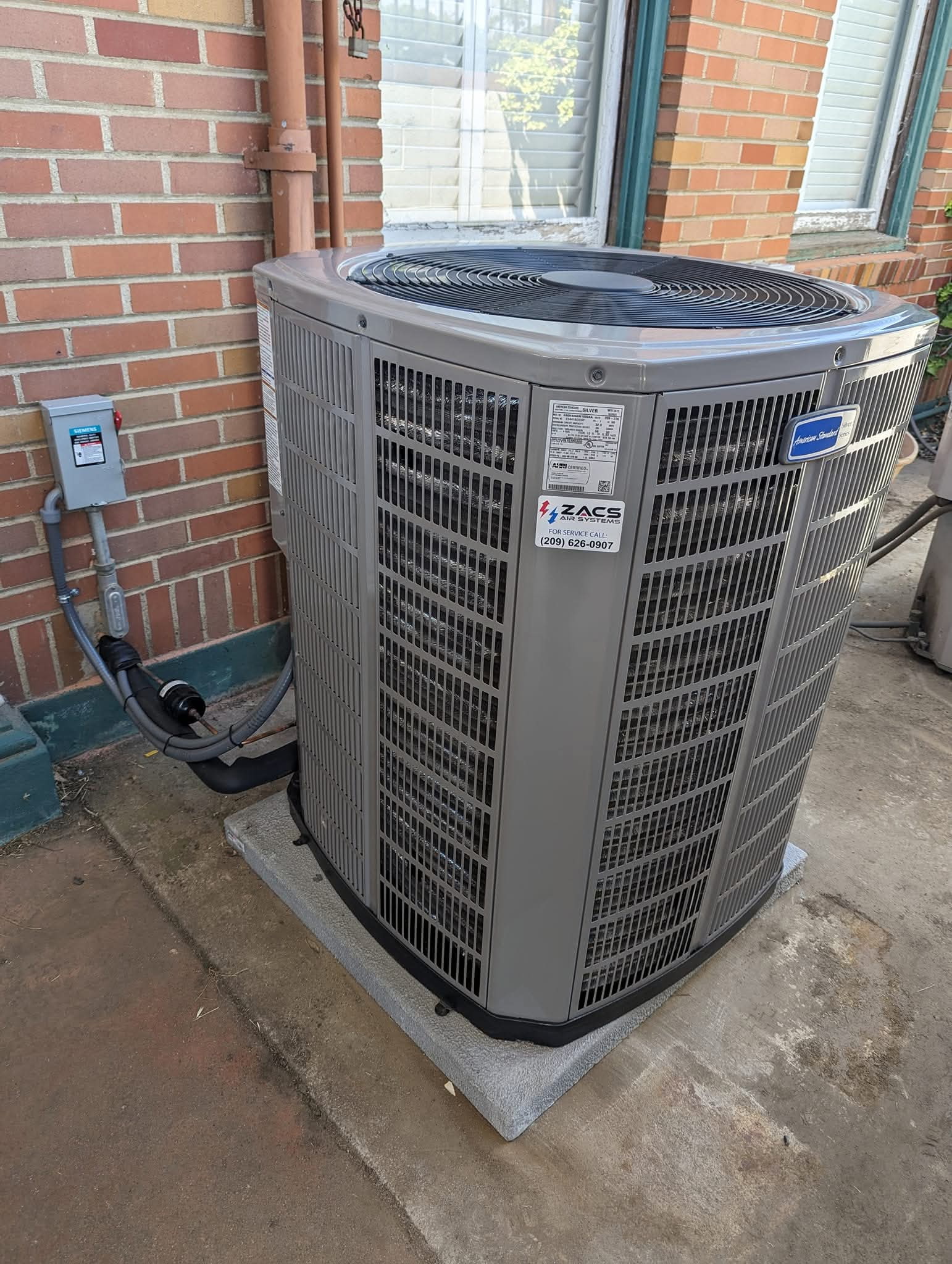 Installation of residential HVAC condenser system