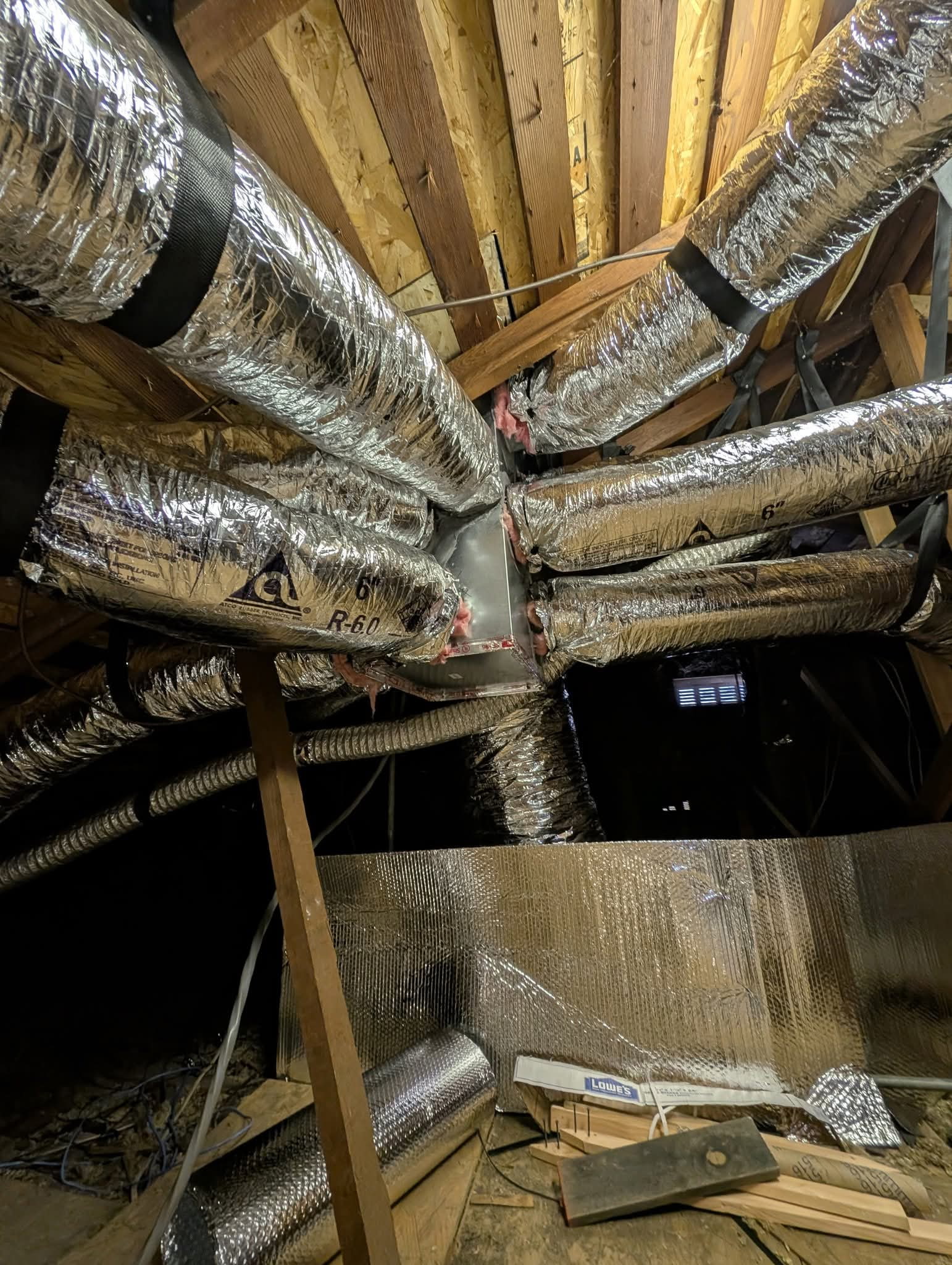 Complete HVAC system installation for new construction home