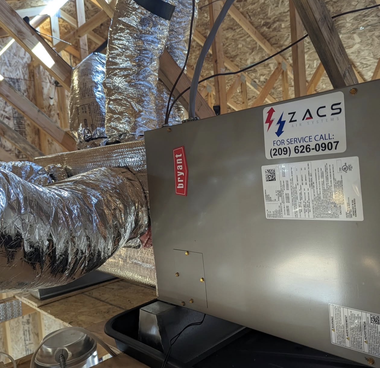 HVAC ductwork installation for residential property