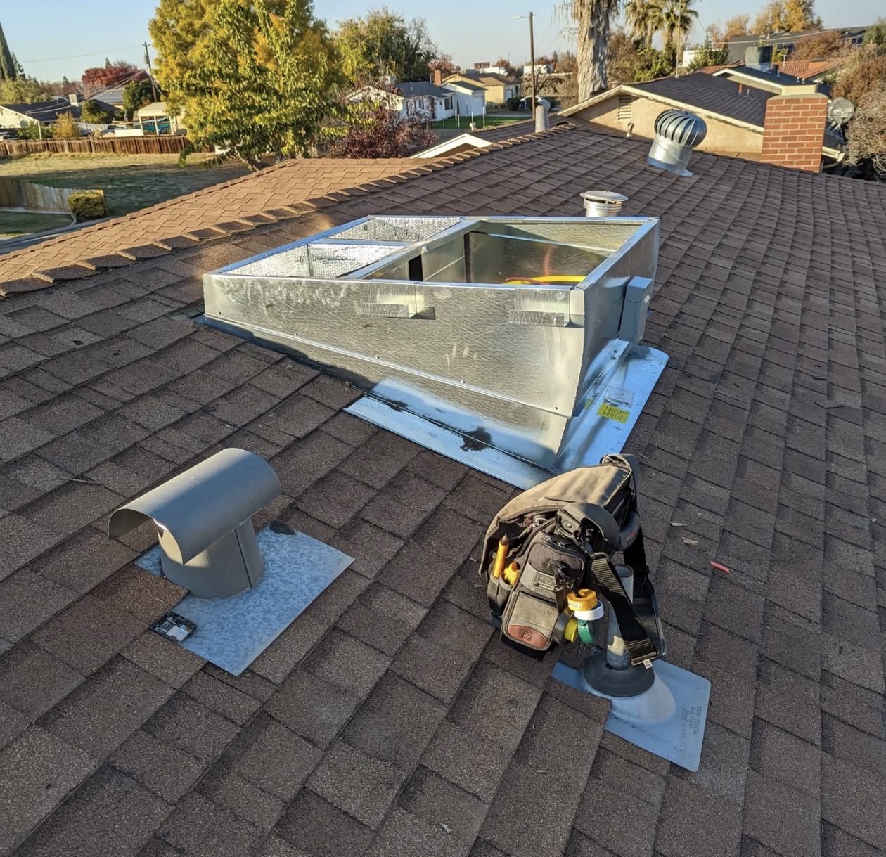 Clean furnace installation with updated ventilation system